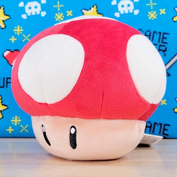 Tomy Club Mocchi Mocchi SUPER MUSHROOM JUNIOR 6" Nintendo Super Mario Game Plush - Picture 6 of 12